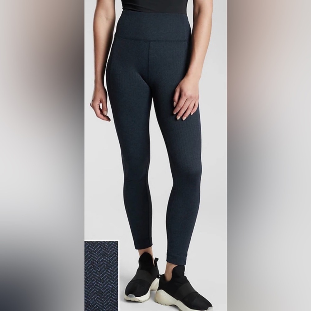 Athleta Delancey Herringbone Tight Leggings MP (Medium Petite) EUC